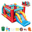 Castillo Inflable de Helado 5 en 1 con Piscina de Pelotas y Tobogán