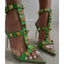 Tacones Altos de Punta con Remaches para Mujer