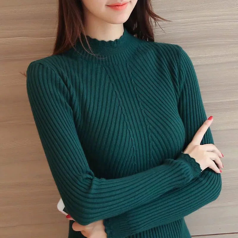 Elegant Long-Sleeved Ruffled Shirt