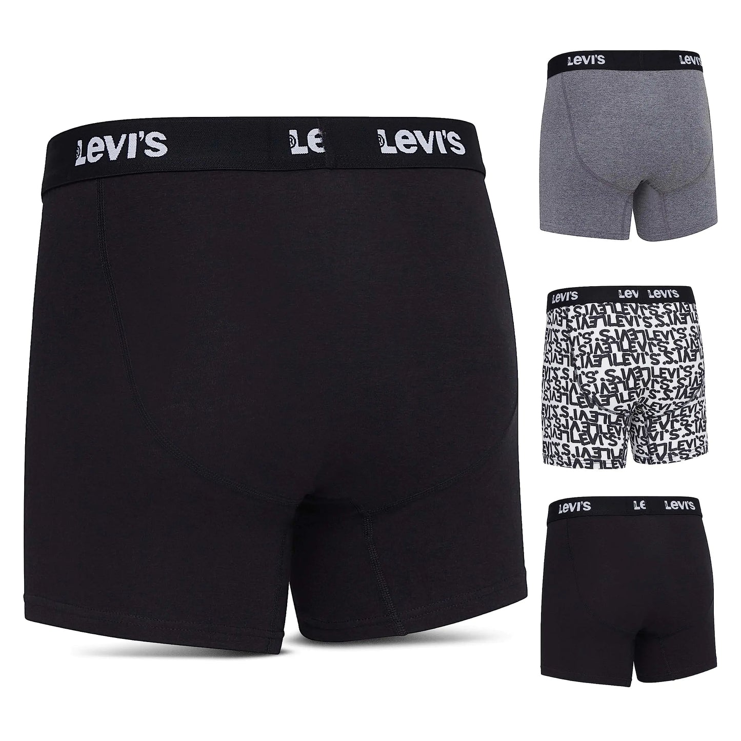 Pack de 4 bóxers para hombre de Levi's - Ropa interior elástica y transpirable