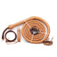 Expertly Crafted Tan Leather Bull Whip with Convenient Belt Holder – Available in 4ft to 16ft - Korvel