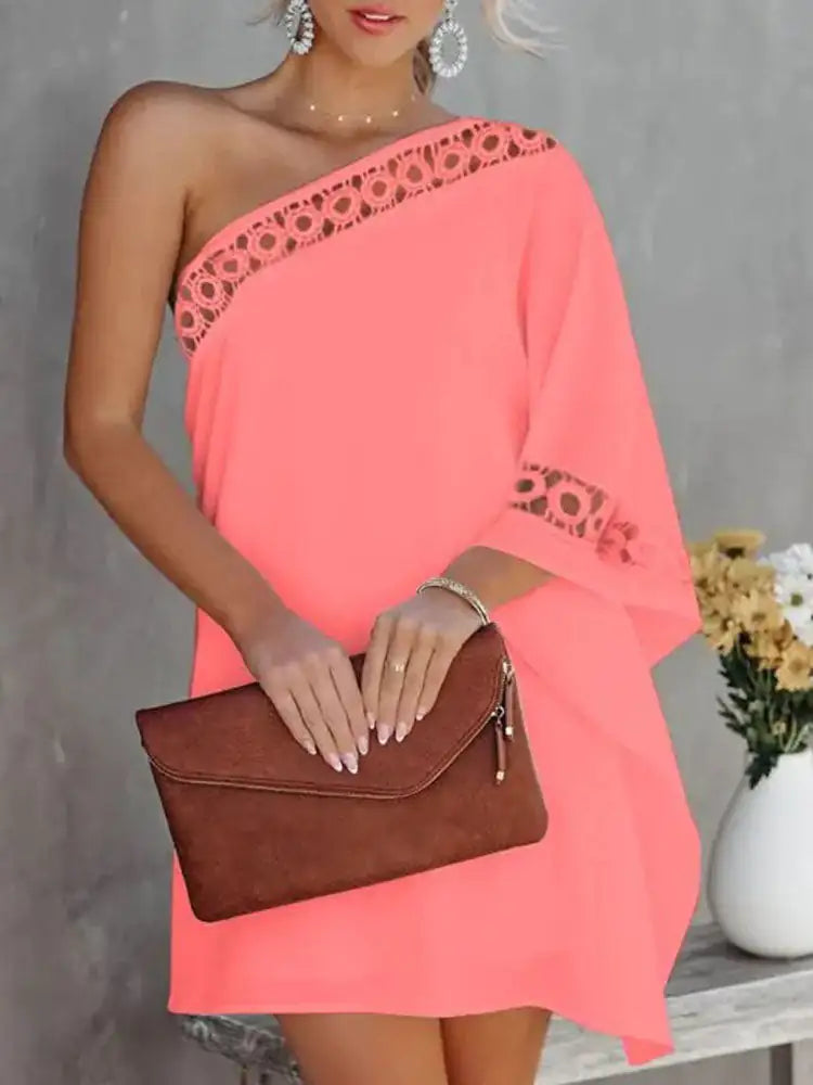 Vestido Elegante de Un Hombro para Ocasiones Especiales