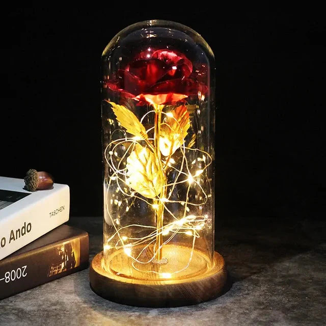 Enchanted Glass Rose Decoration for Home Decor
