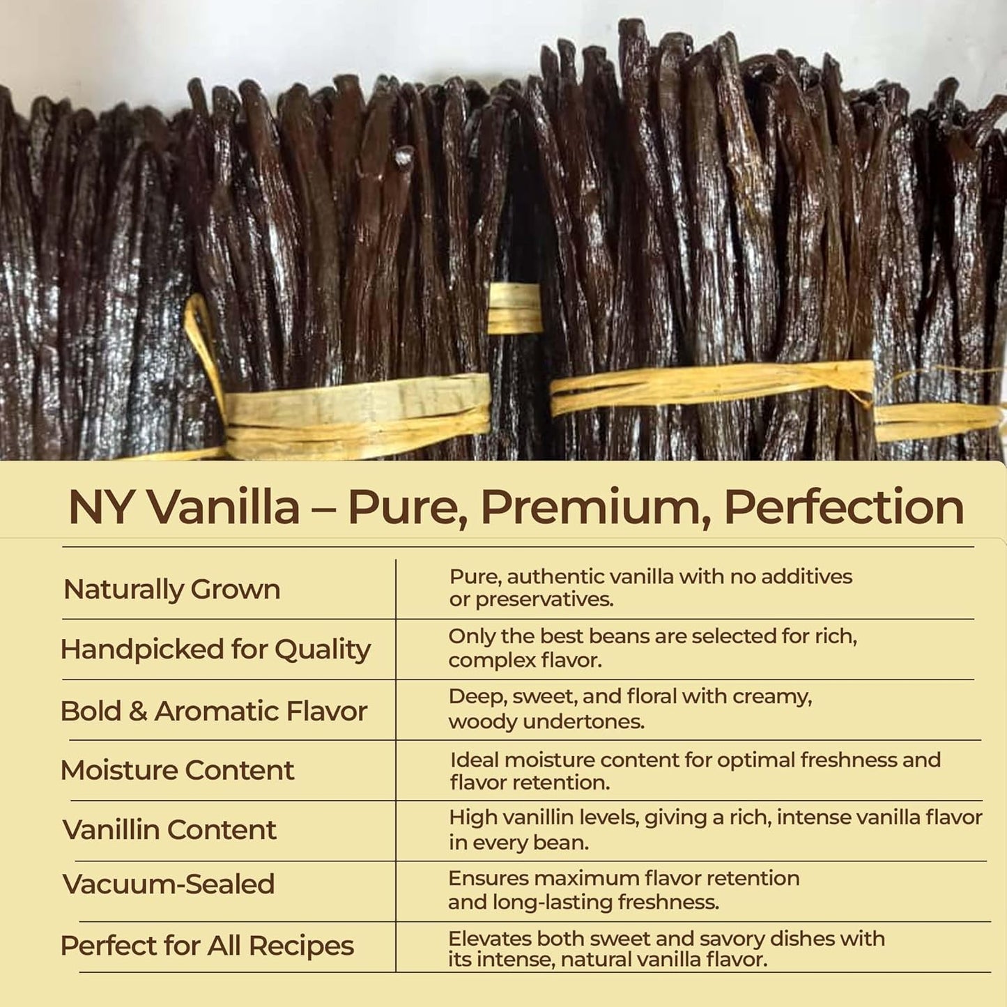 Premium Grade A Bulk Gourmet Vanilla Beans - 12 lb