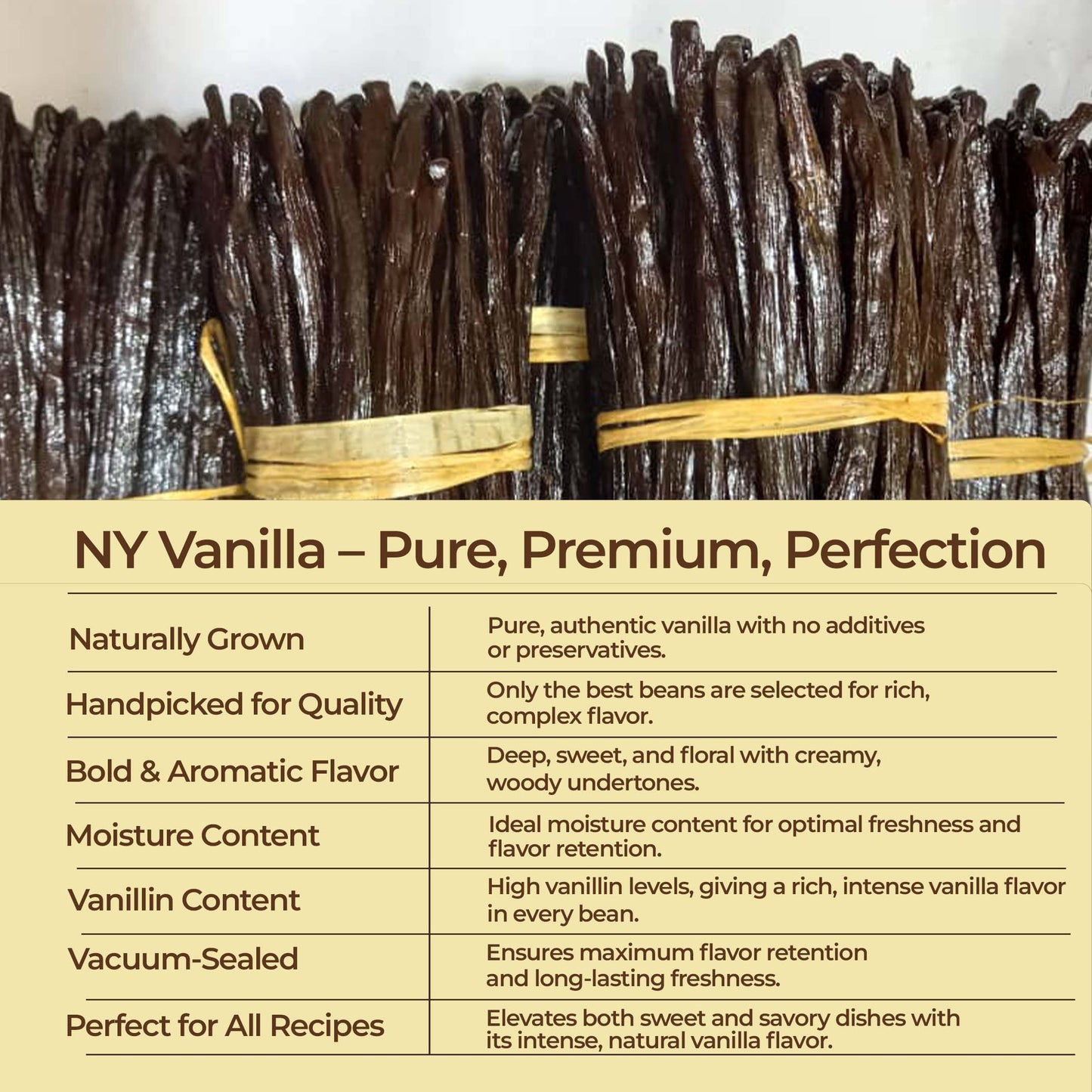 Premium Ugandan Vanilla Bean Pods – Bulk 1 lb