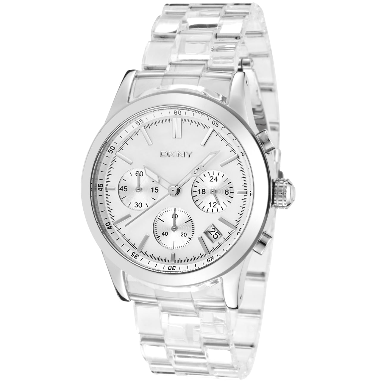 Reloj de plástico para mujer DKNY con esfera de nácar