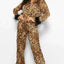 Christmas Satin Printed Long Sleeve Pajama Suit