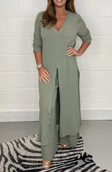 GlobalChic Trousers Suit for Modern Women