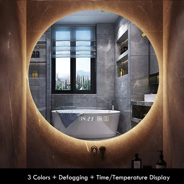 Miroir de salle de bain LED avec rétroéclairage ajustable