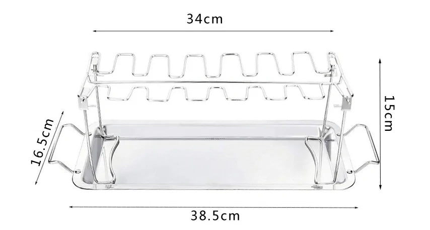 Support de barbecue en acier inoxydable antiadhésif premium