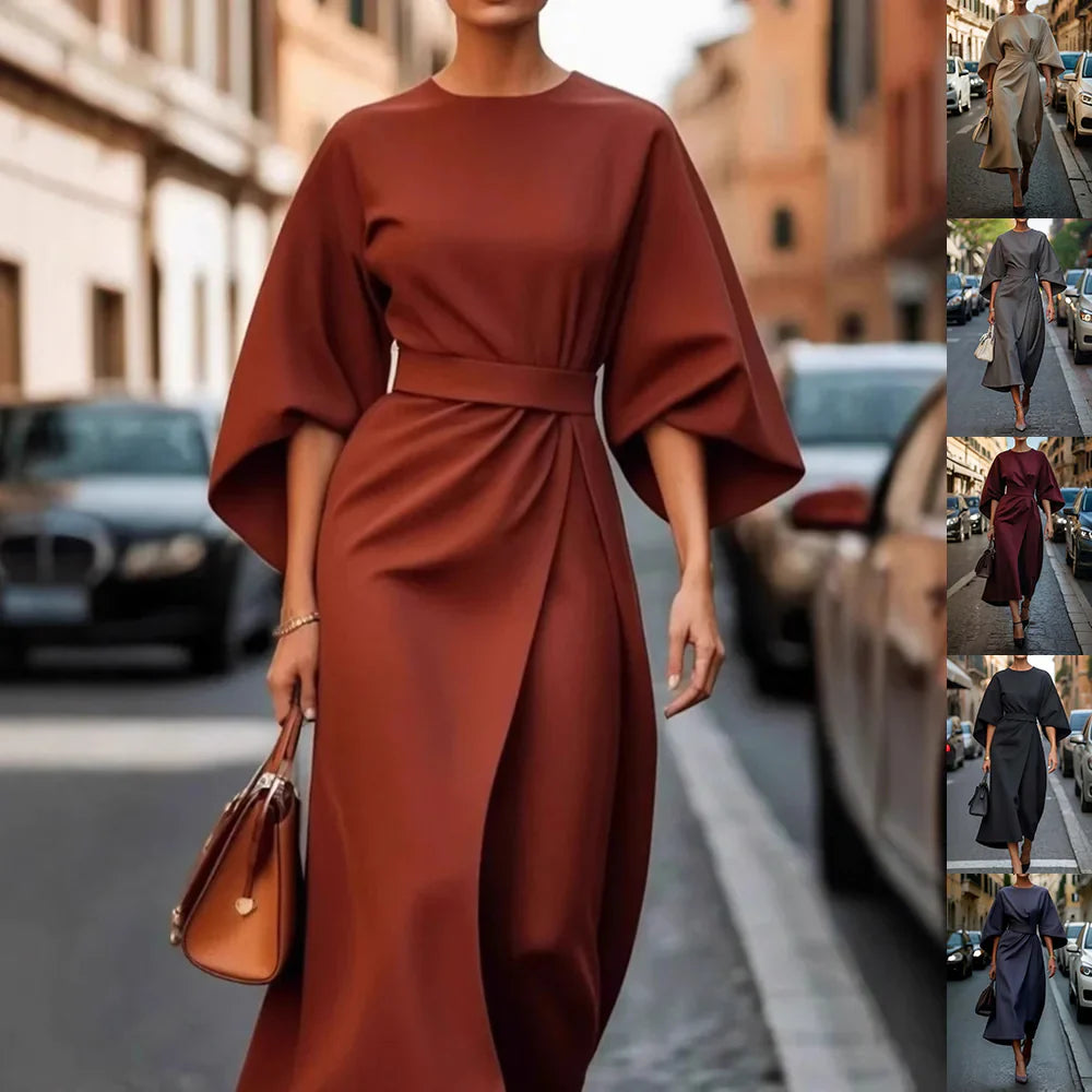 Elegant Batwing Sleeve Dress for Women