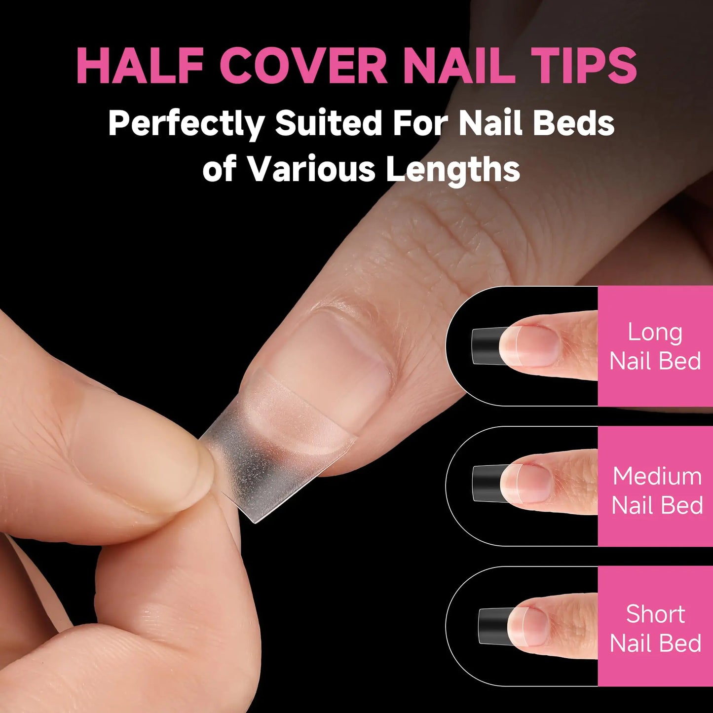 UNA GELLA Uñas Postizas Cortas en Forma de Coffin - 504 Pcs Tips de Uñas Mate
