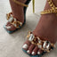 Tacones Transparentes con Cadena de Cristal