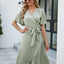 Robe Maxi à Encolure en V et Fente