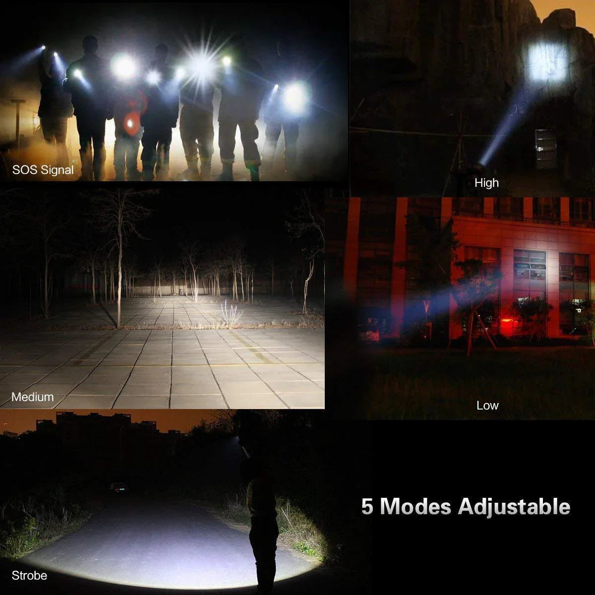 Lampe de poche tactique LED premium 90000LM avec 5 modes