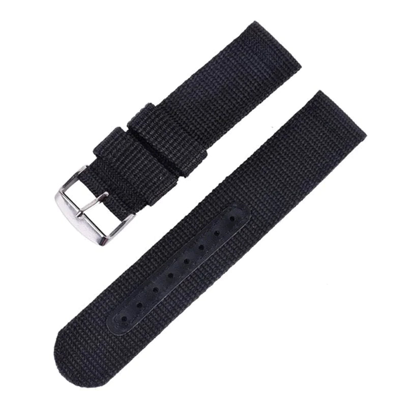Bracelet de montre en nylon canvas militaire premium - 18mm à 24mm