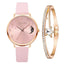 Conjunto de Reloj y Pulsera con Números de Luna