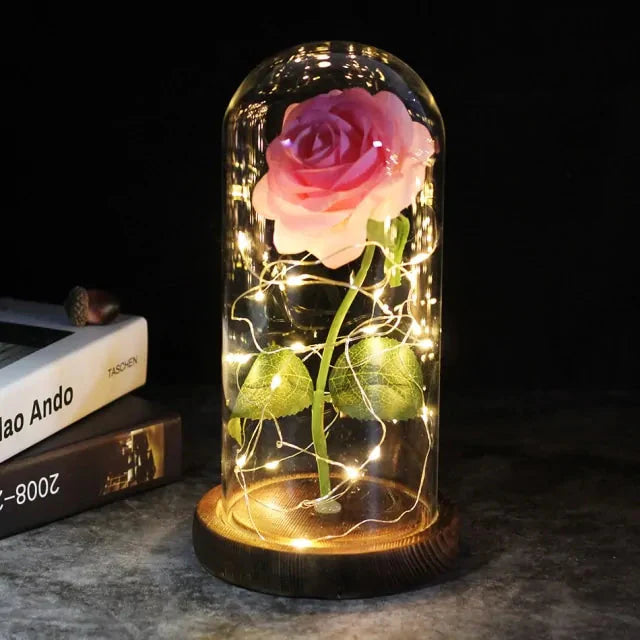 Enchanted Glass Rose Decoration for Home Decor