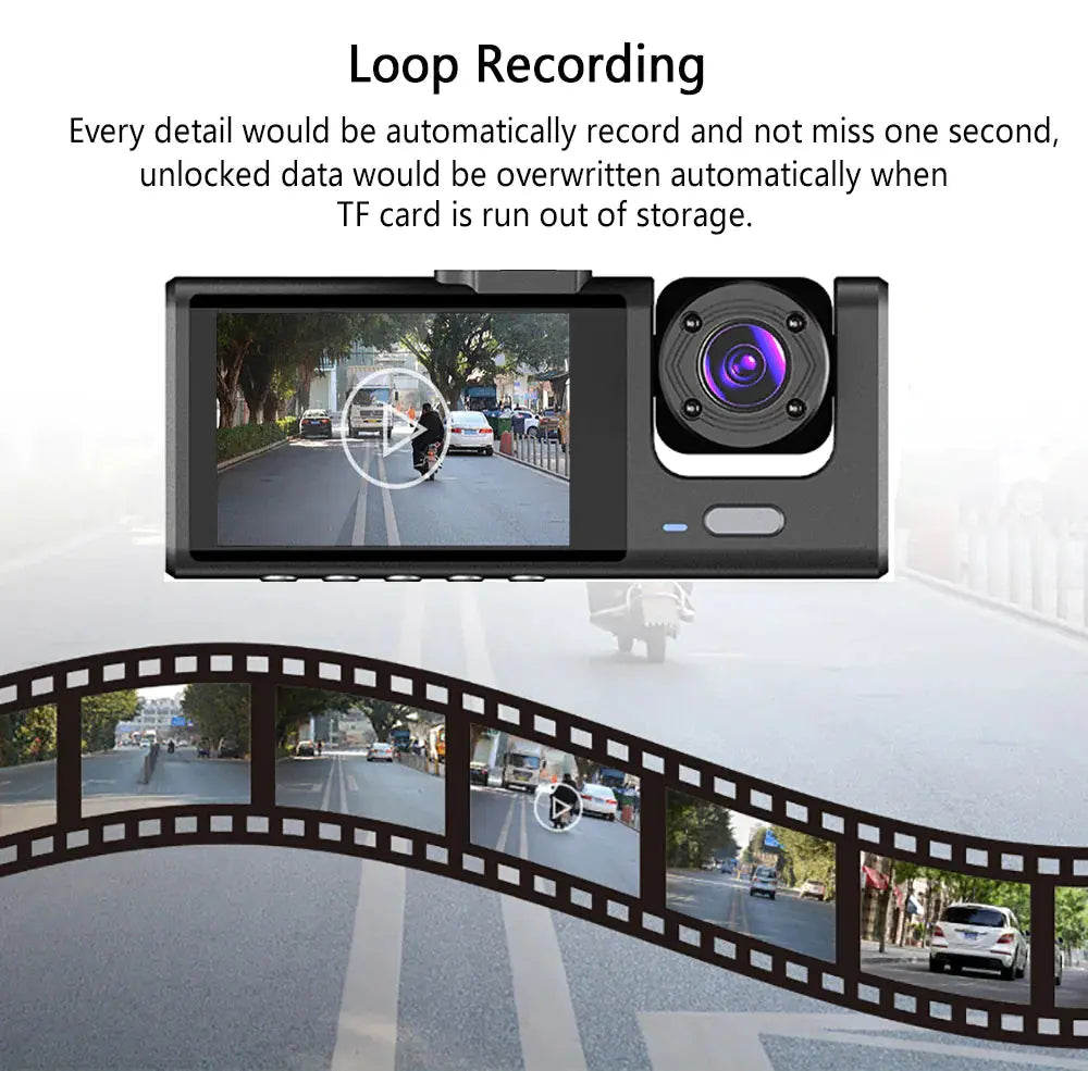 Premium Dual Lens HD 1080P Dash Cam for Comprehensive Coverage