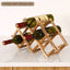 Elegante soporte de vino de madera para un almacenamiento con estilo