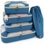 5 Set Packing Cubes - Travel Organizers with Laundry Bag - Navy Blue