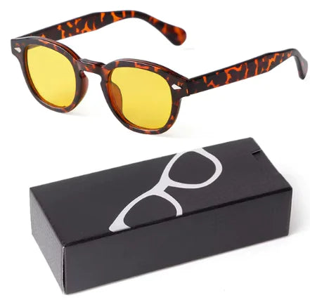 Gafas de sol redondas pequeñas en azul degradado para una protección con estilo