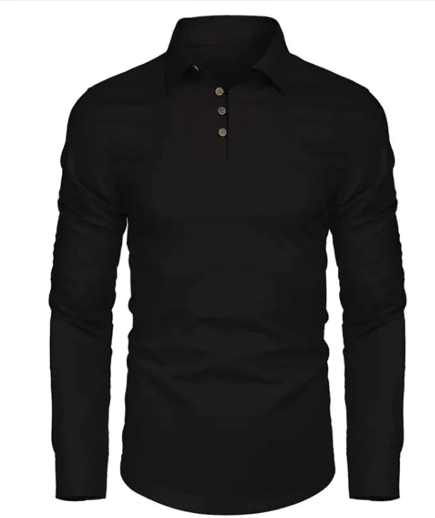 Men's Premium Cotton Linen Long Sleeve Shirt