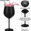 Elegant Stainless Steel Wine Glasses with Black Plating