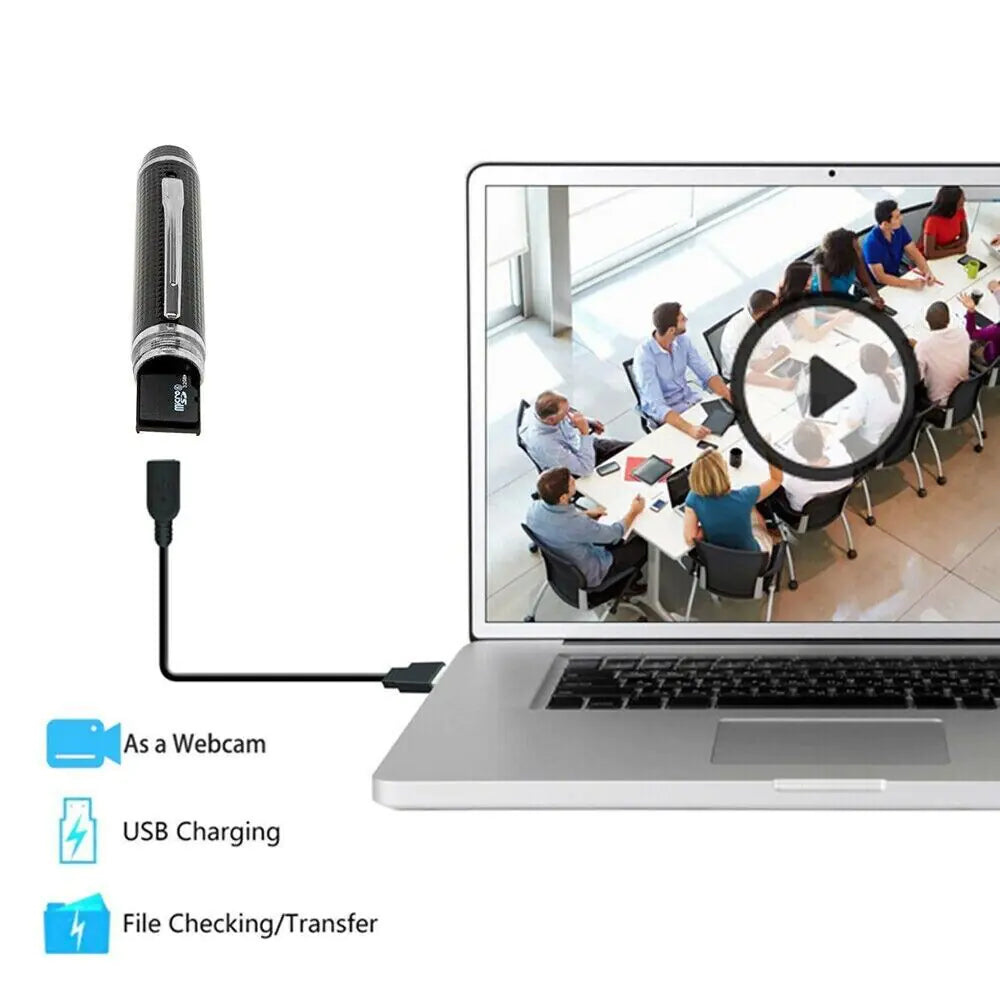 Enregistreur vidéo corporel mini HD 1080P - Caméra cachée stylo