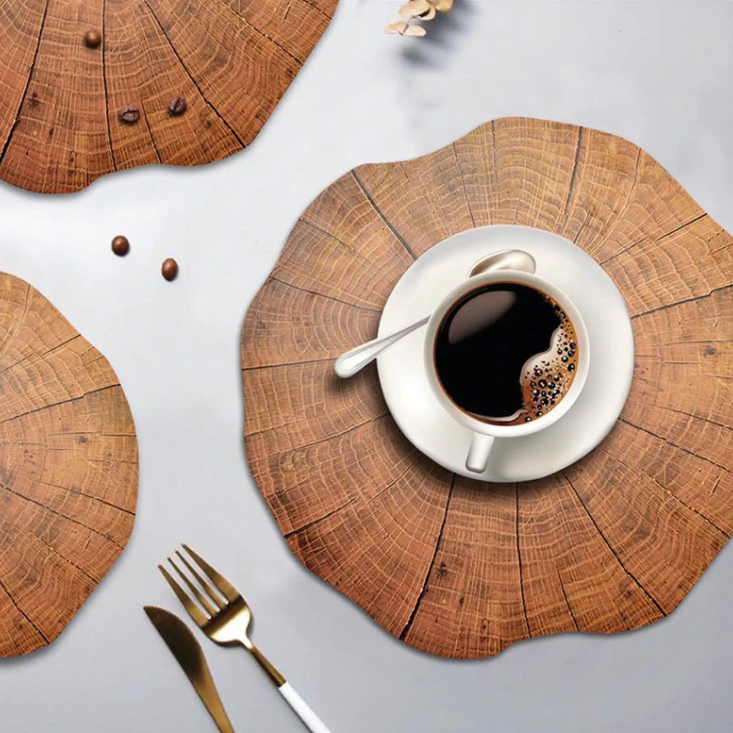 Set de 4 sous-assiettes en bois écologiques