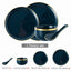 Elegant Blue Porcelain Dinner Plates