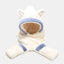 Gorro de Invierno de Peluche Adorable con Bufanda y Manoplas