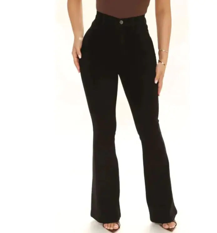 Women's High Waist Slim-fit Stretch Trousers