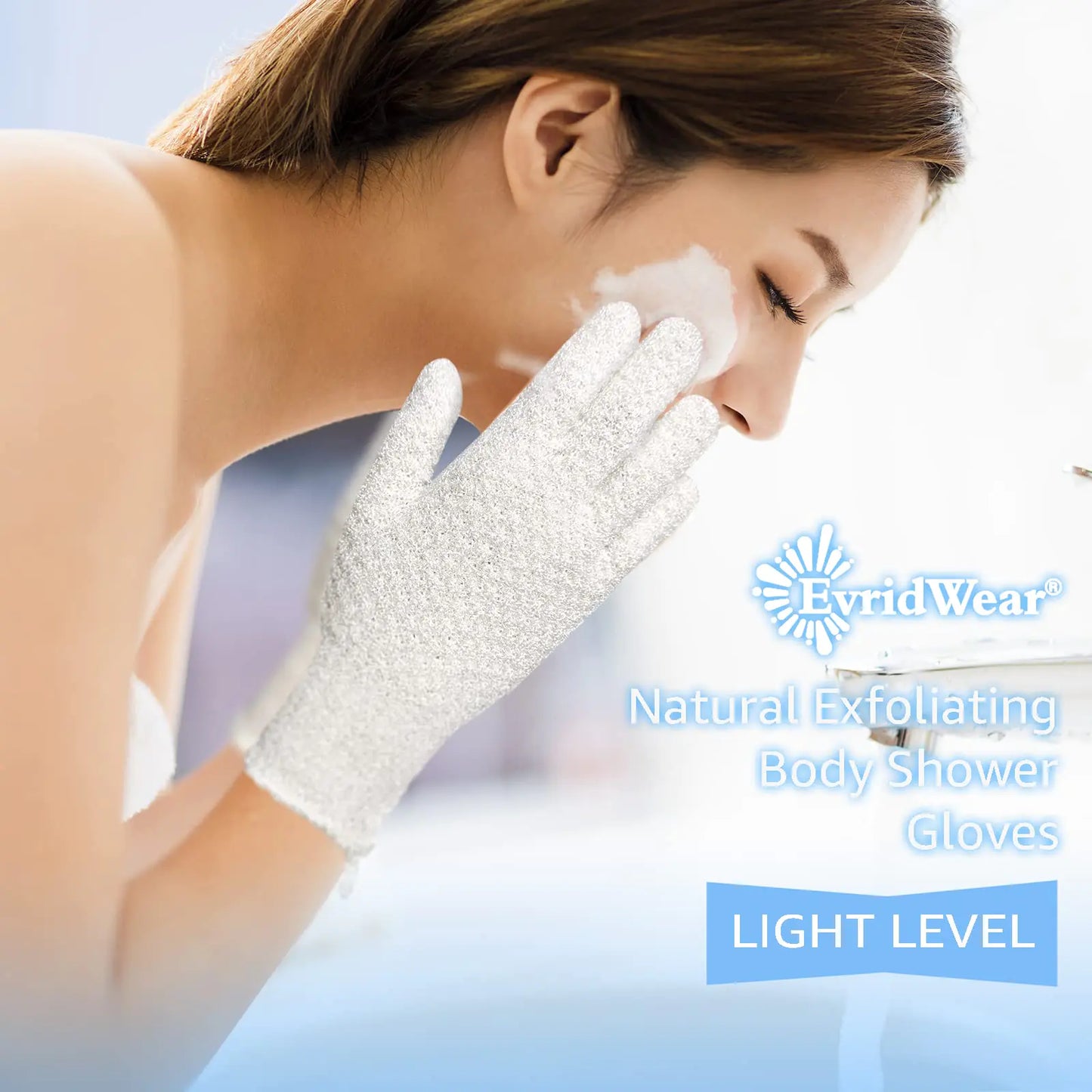 Gants de bain exfoliants à double texture Evridwear