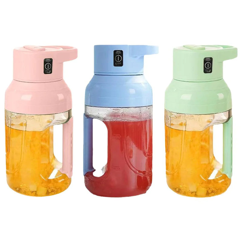 Portable Electric Juicer with 1500ml Capacity - USB Rechargeable
