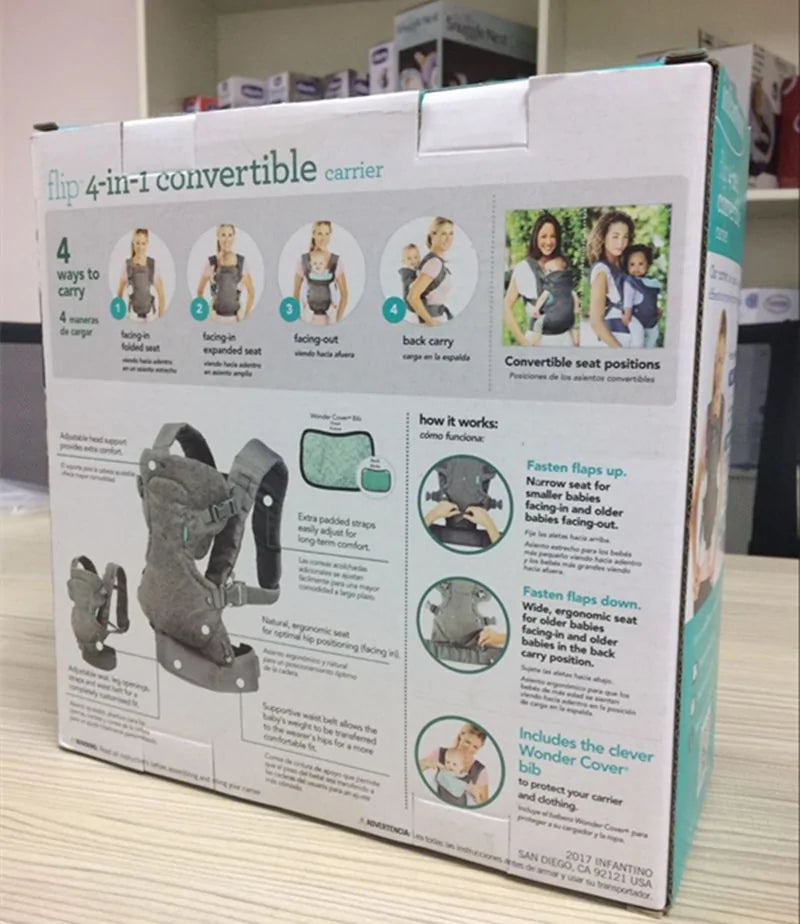 Portabebés Ergonómico con Asiento para la Cadera para Comodidad y Conveniencia