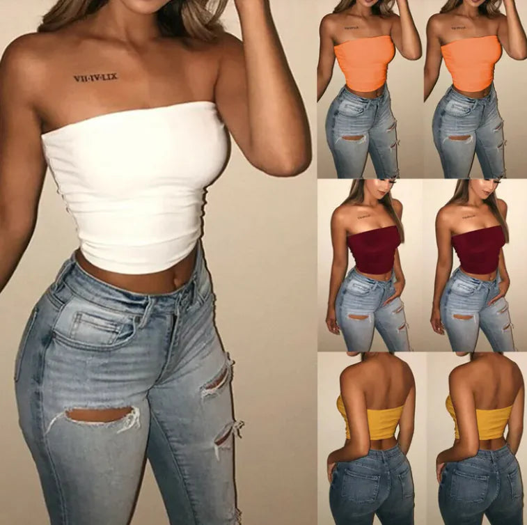 Stylish Exposed Belly Button Wrap Tank Top