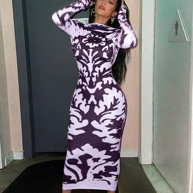 Vestido de Impresión Streetwear de Verano