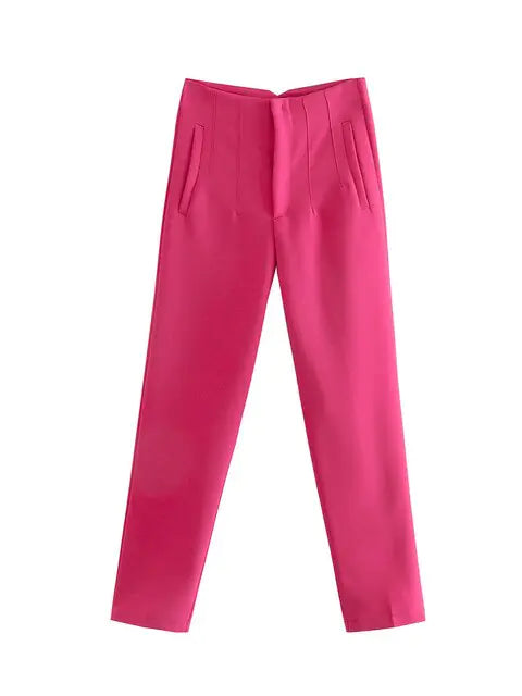 Pantalons Droits Chic pour Femme de Bureau