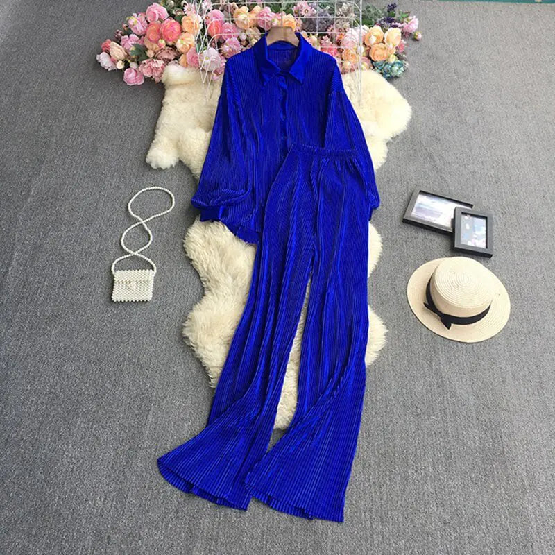 Elegant Pleated Set for Women