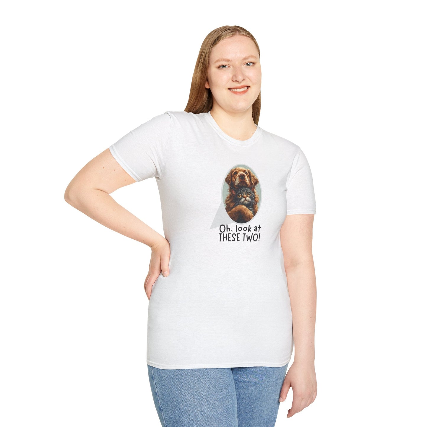 Oh Mira Esta Camiseta de Dos - Camiseta Unisex Softstyle