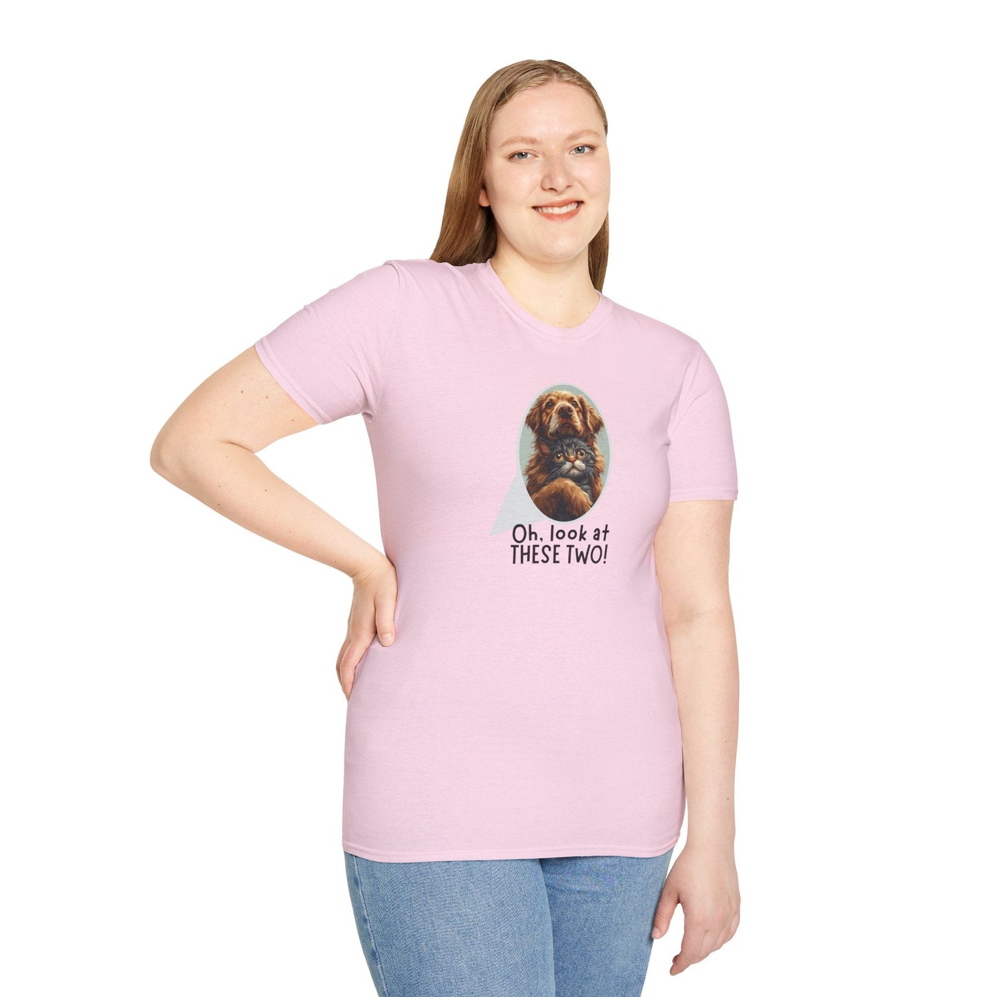 Oh Mira Esta Camiseta de Dos - Camiseta Unisex Softstyle
