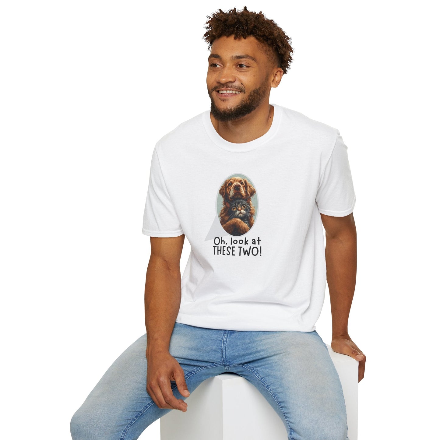 Oh Mira Esta Camiseta de Dos - Camiseta Unisex Softstyle