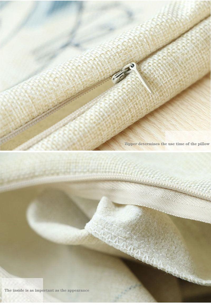 Winter Landscape Pillow Covers - Rustic Cabin Design