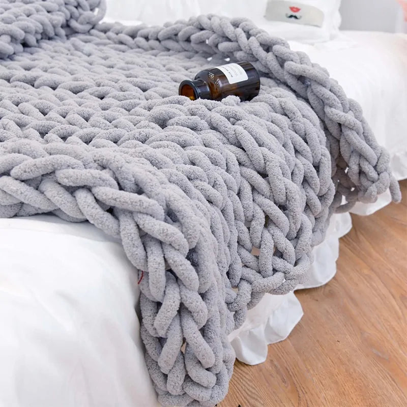 Luxurious Chunky Knitted Blanket