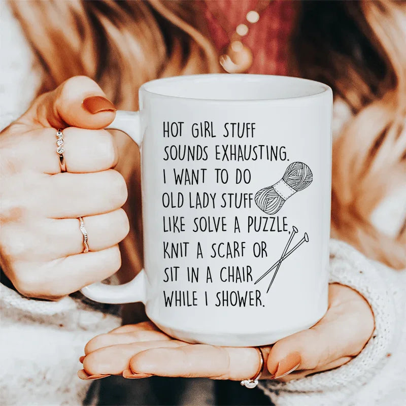 Old Lady Stuff Ceramic Mug - 15 oz