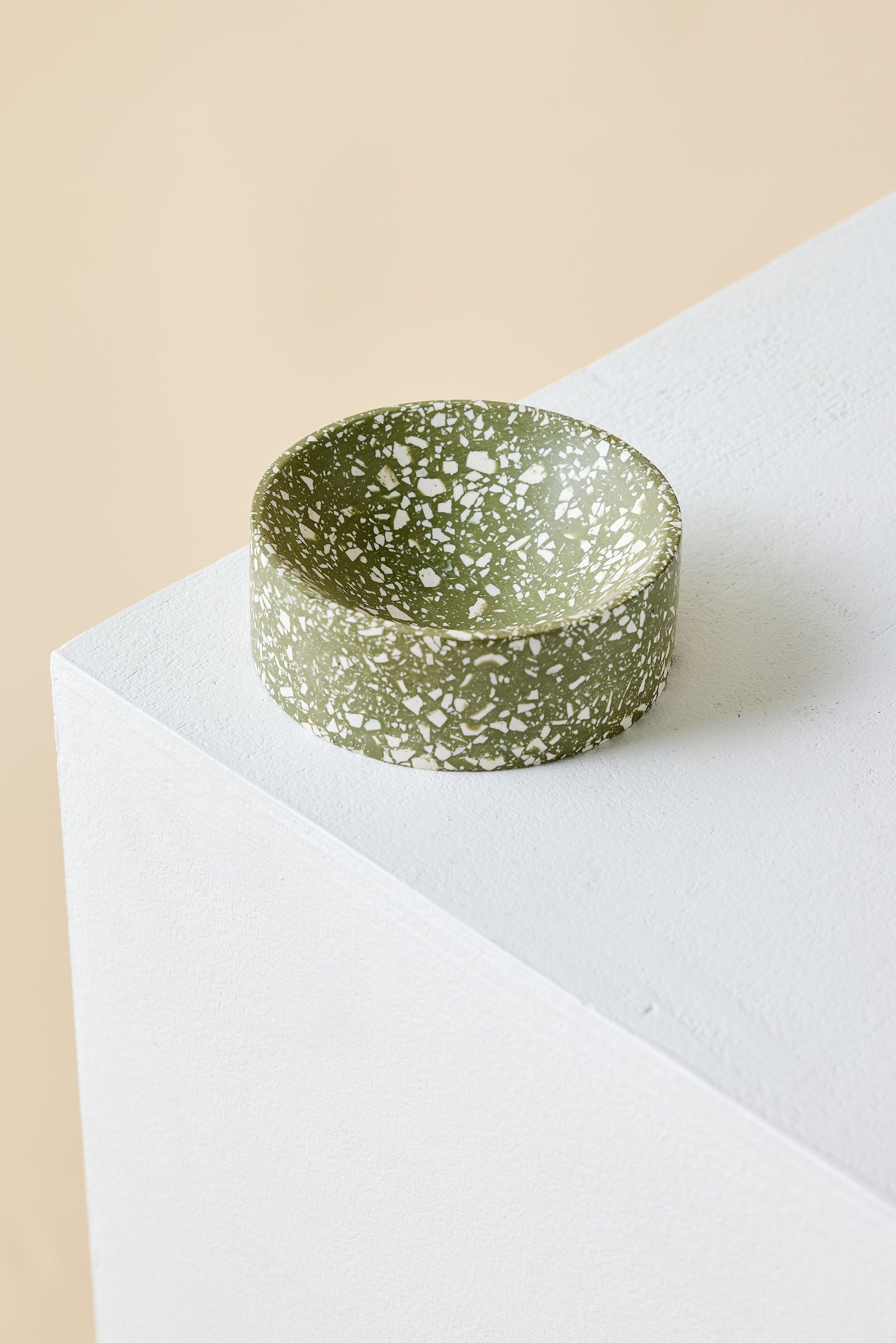 Cuenco de Joyas de Terrazzo Verde Oliva