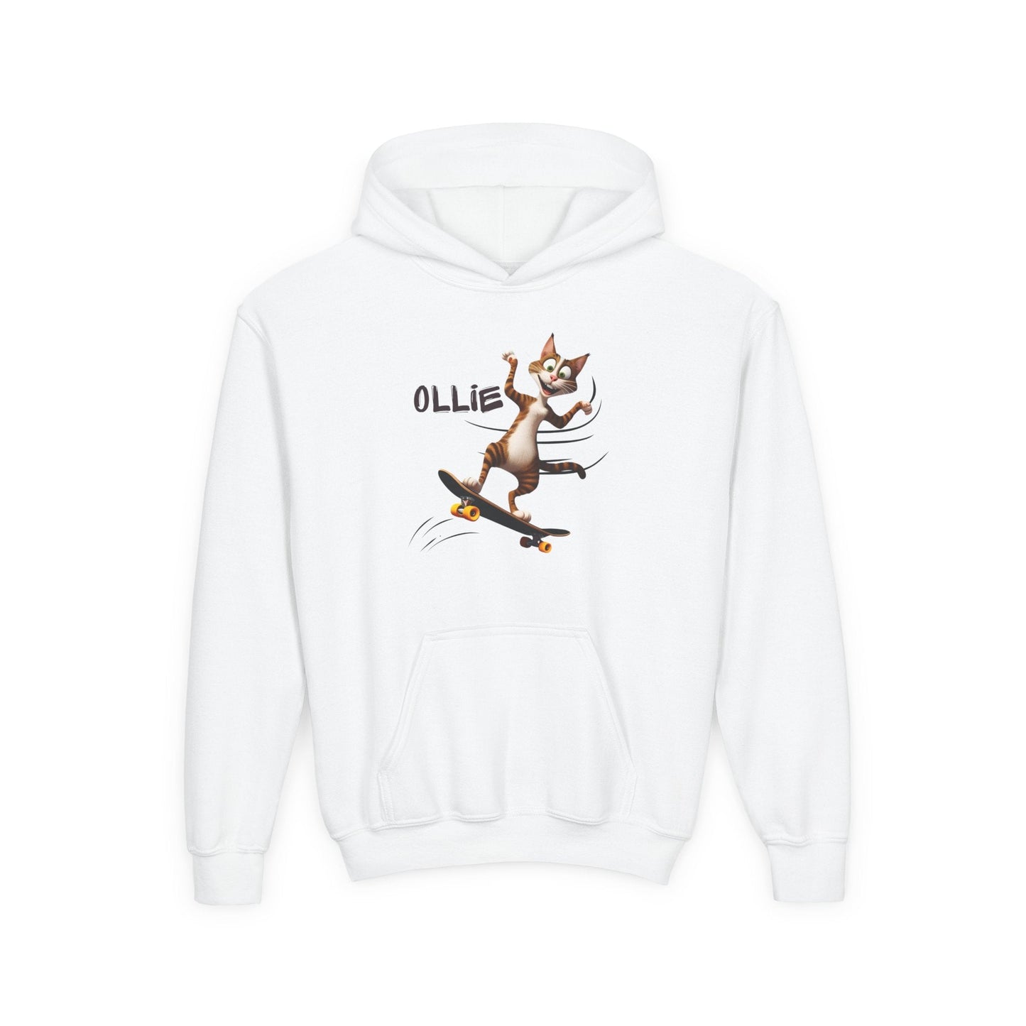 Whimsical Cat Youth Hoodie - Fun & Stylish Sweatshirt for Kids - Korvel