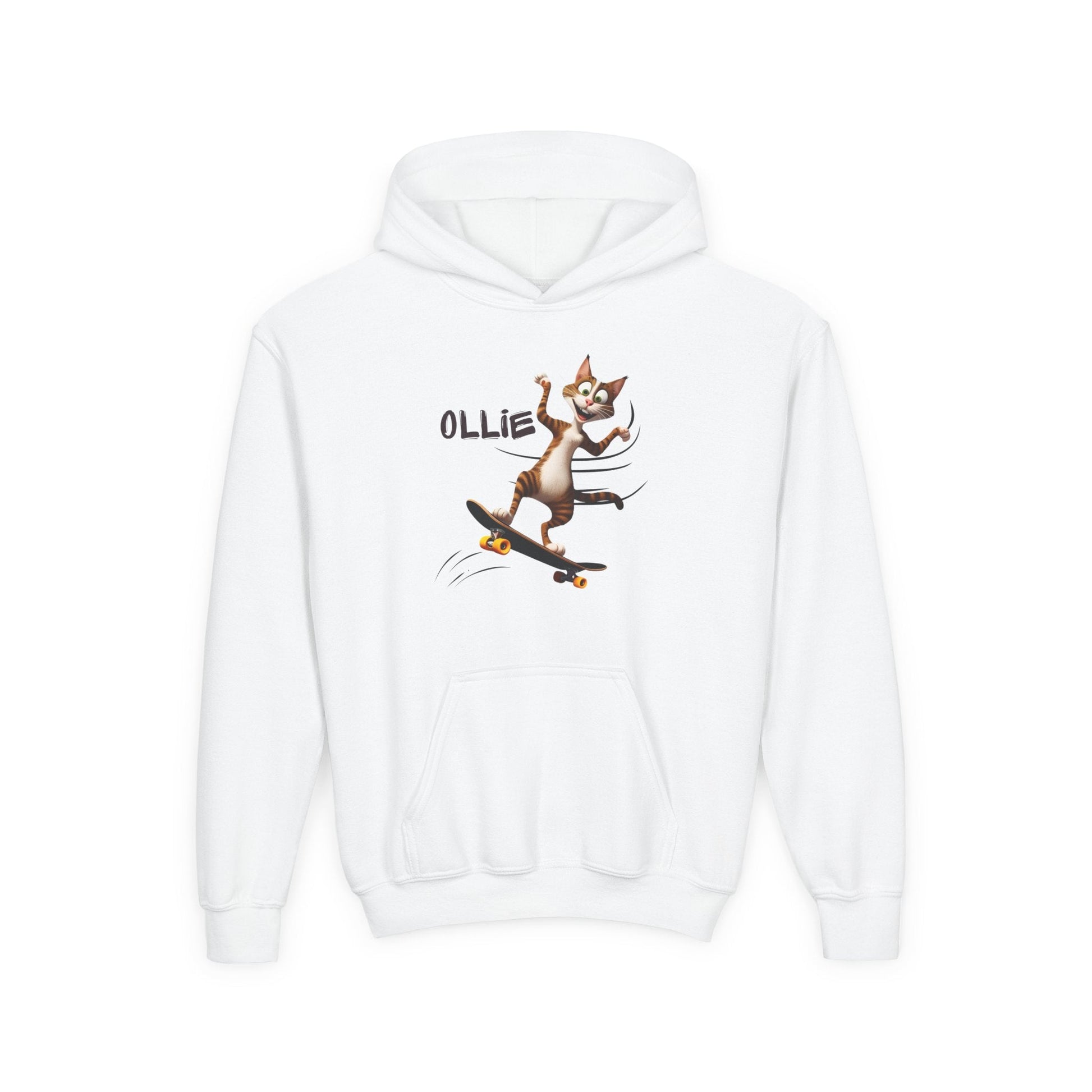 Whimsical Cat Youth Hoodie - Fun & Stylish Sweatshirt for Kids - Korvel