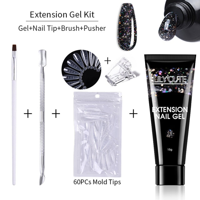 LILYCUTE Nail Extension Gel Set - Premium Nail Care